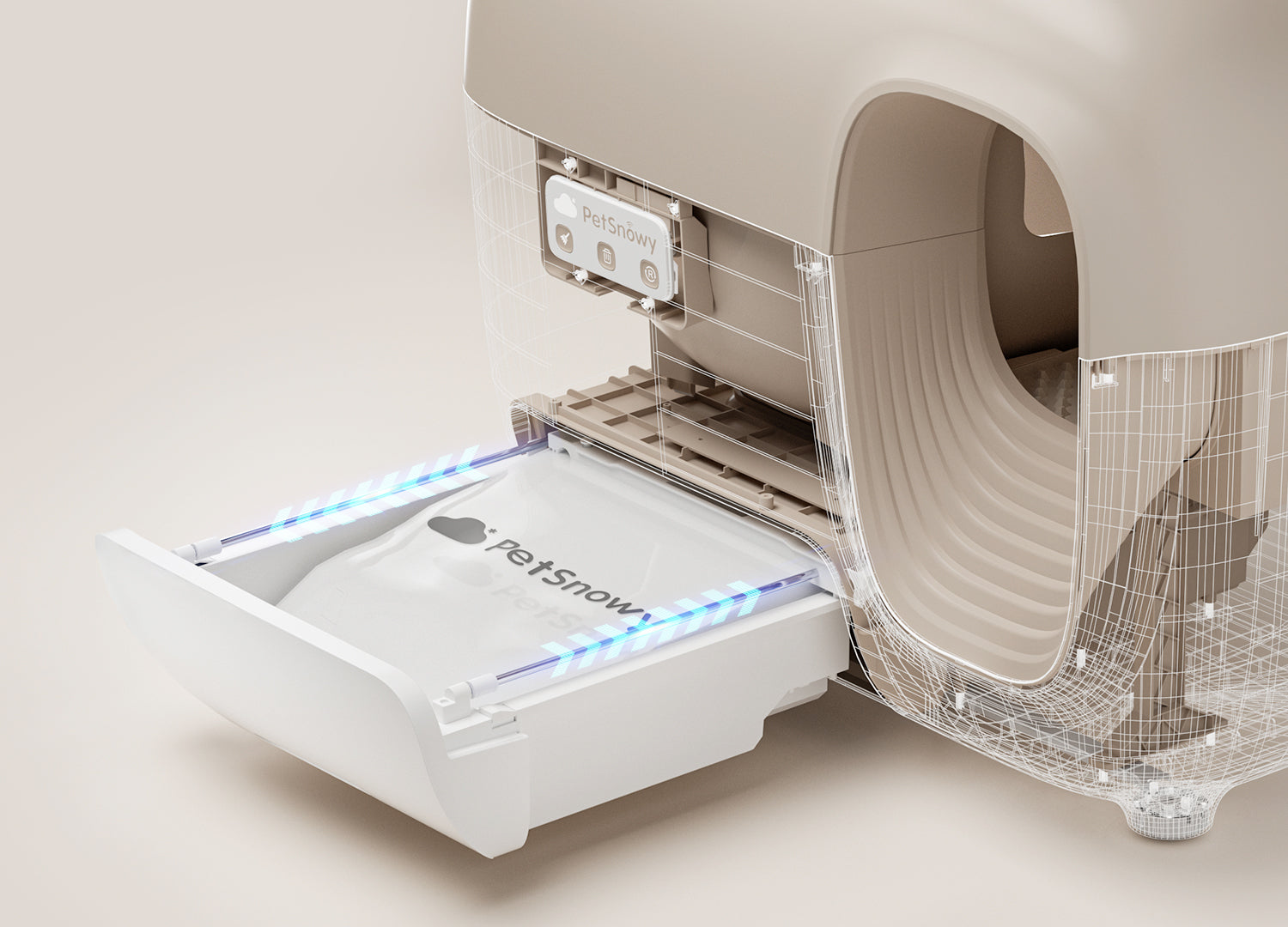 PetSnowy Automatic SelfCleaning Litter Box SelfPacking, All